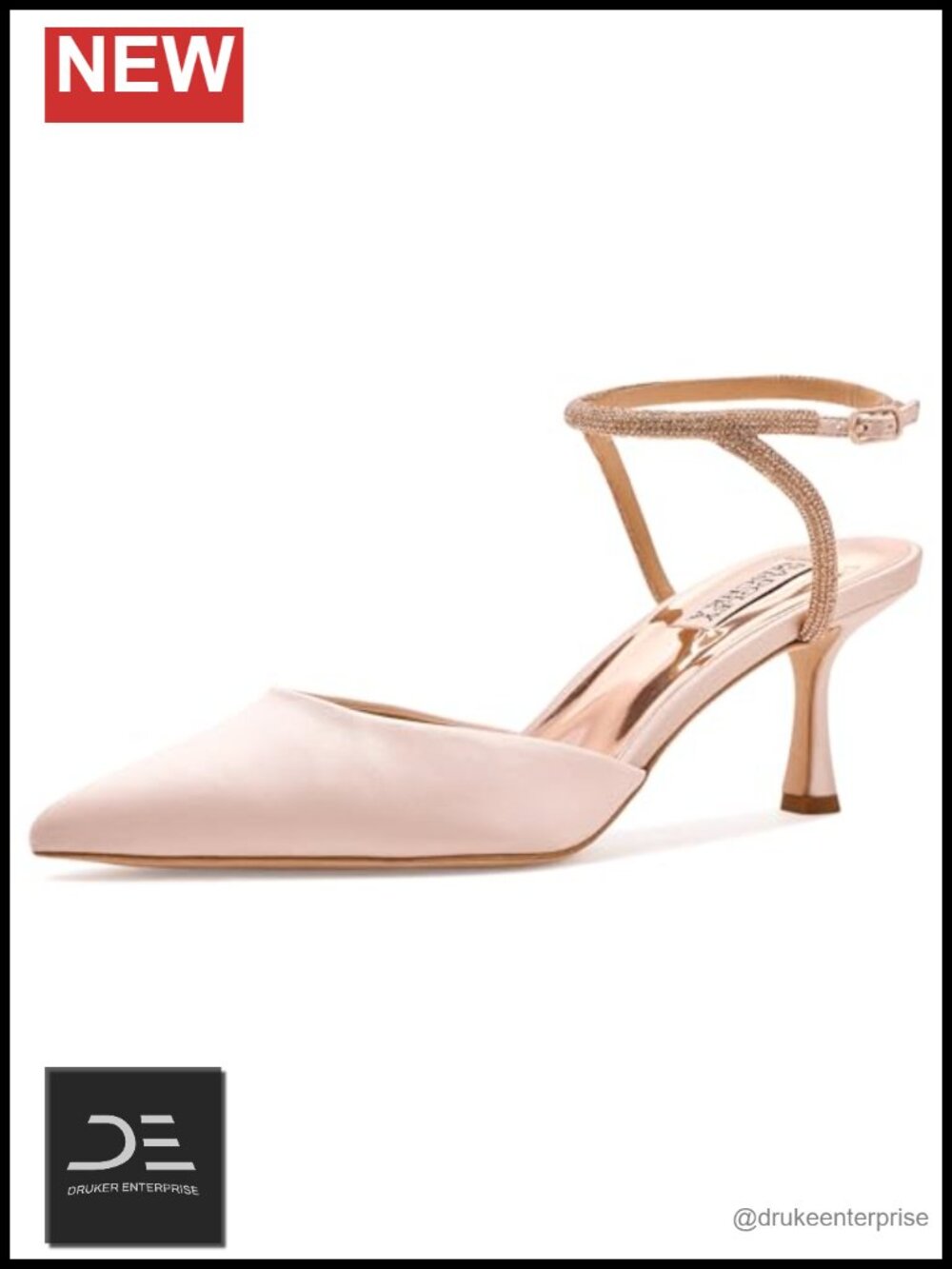 Women's Silk Flare Heel Pump Shoes with Leather Lining
